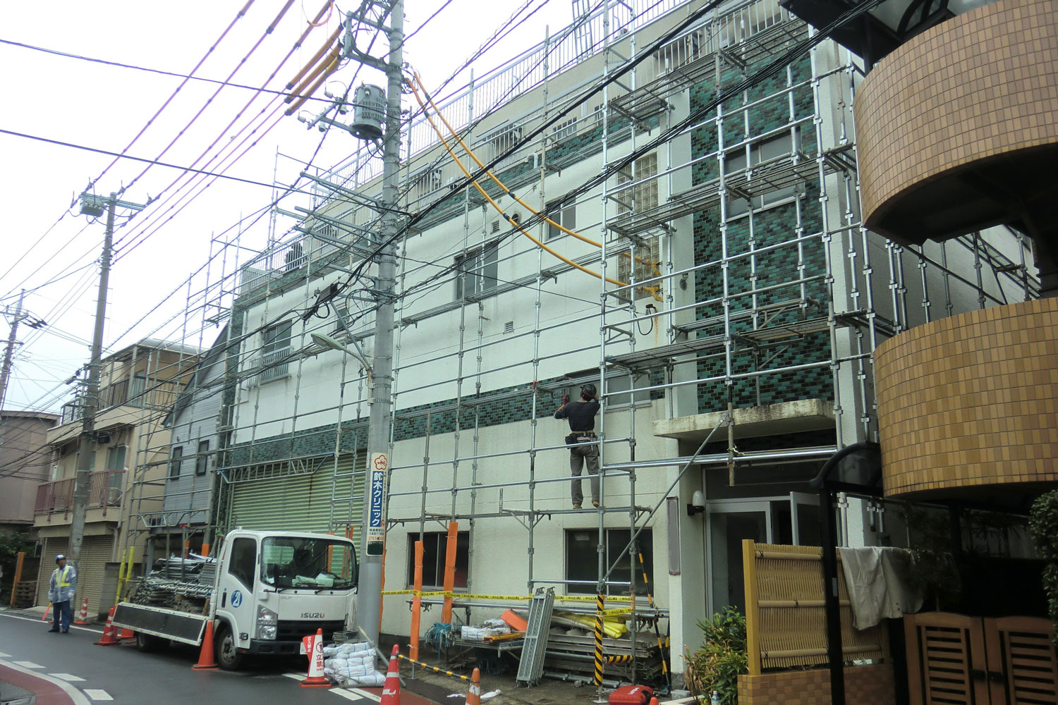 施工写真(足場設置工事)